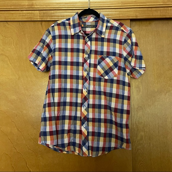 Ben Sherman Other - Ben Sherman Plaid Short Sleeve Button Down Shirt Size Large